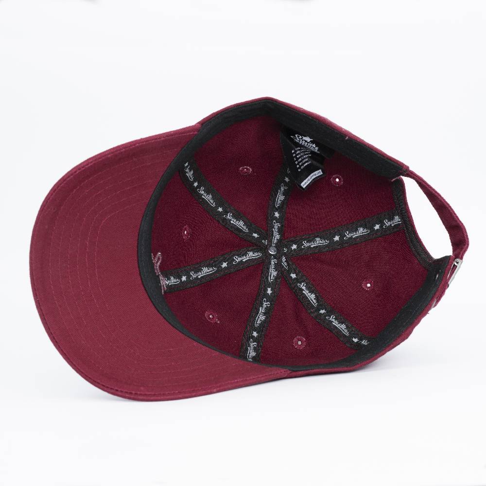 Smith & Miller Filley Unisex Unstructured Cap, maroon Zeitlich begrenztes Angebot