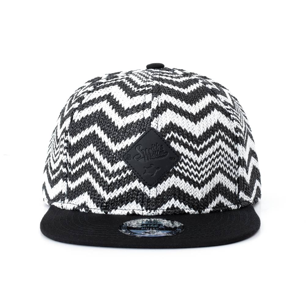 Smith & Miller Bast Flat Unisex Snapback Cap, black Sonderangebote