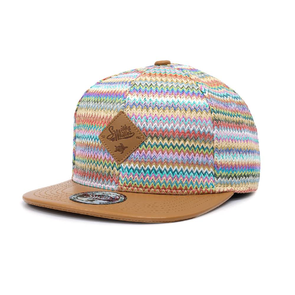 Smith & Miller Bast Flat Unisex Snapback Cap, multicolor - brown Riesige Ersparnisse