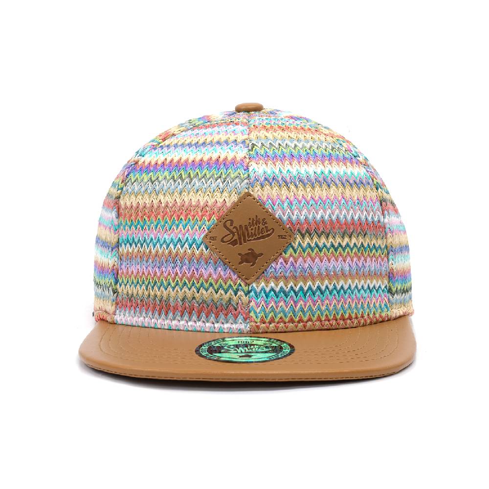 Smith & Miller Bast Flat Unisex Snapback Cap, multicolor - brown Riesige Ersparnisse
