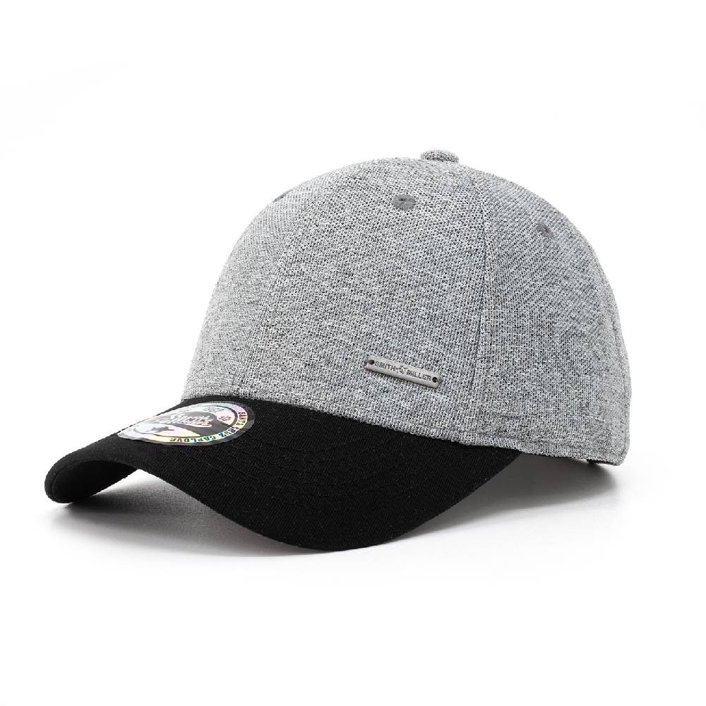 Smith & Miller Tencel Curved Cap, heather lt.grey - black JETZT KAUFEN