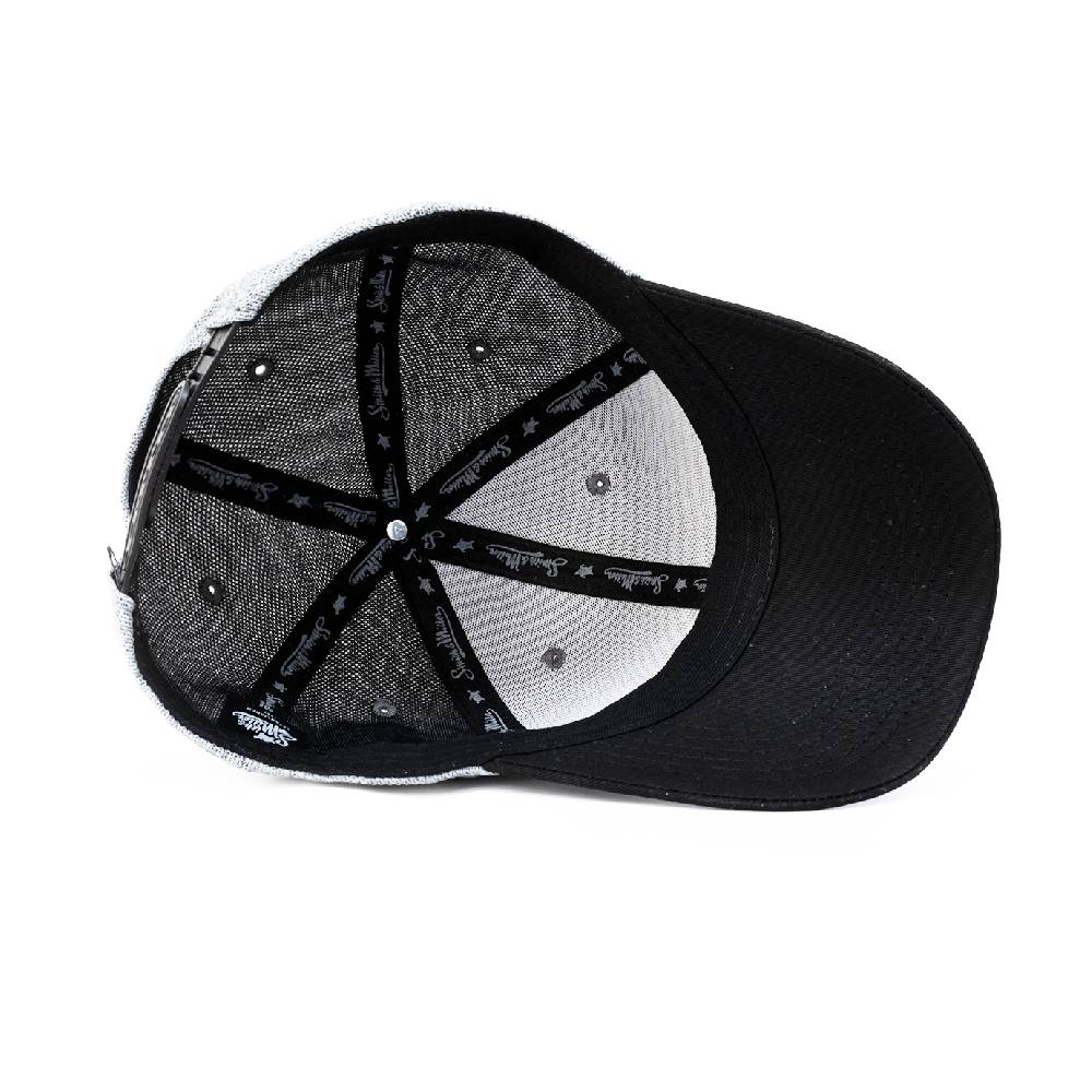 Smith & Miller Tencel Curved Cap, heather lt.grey - black JETZT KAUFEN