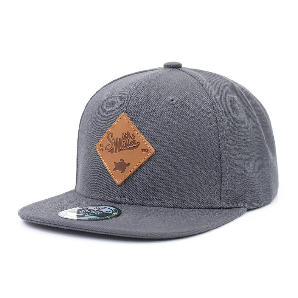 Smith & Miller Snap Unisex Snapback Cap, charcoal Auslauf