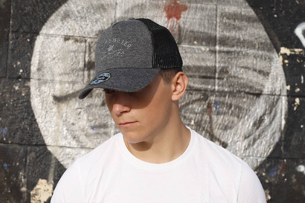 Smith & Miller Pico Rivera Unisex Trucker Cap, heather black Kostenlose Rückgabe