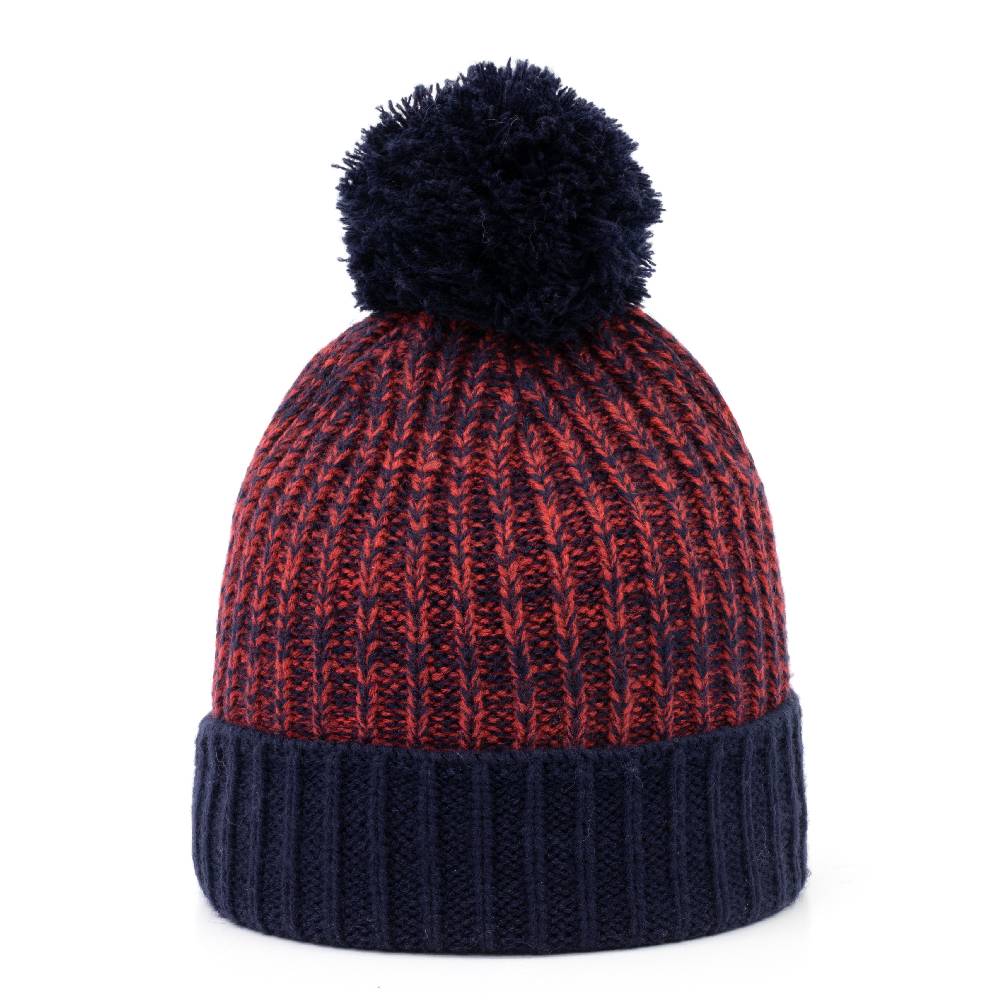 Smith & Miller Iver Beanie, navy/red Vierteljährliche Förderung