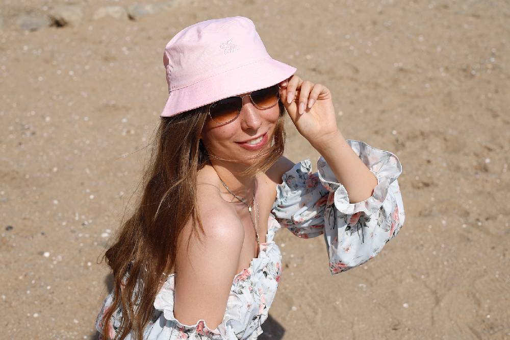 Smith & Miller Villariva Bucket Hat, lt. pink Im Verkauf
