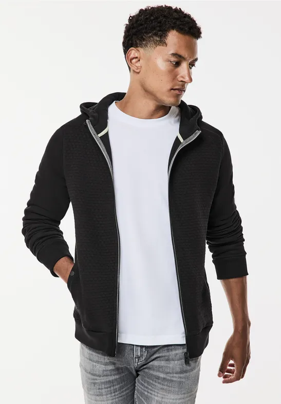 Street One Sweatjacke mit Materialmix Neueste Mode