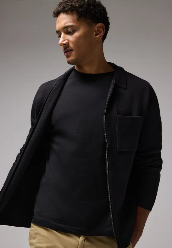 Street One Strick-Overshirt mit Zipper Blitzangebot