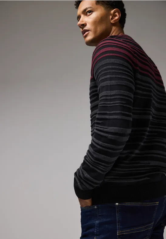Street One Pullover mit Strukturstreifen Tägliche Deals