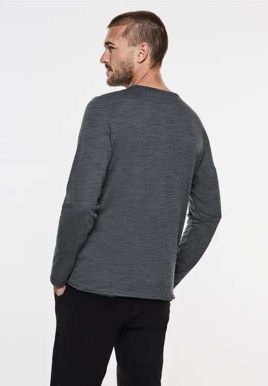 Street One Melange V-Neck Longsleeve Letzter Tag