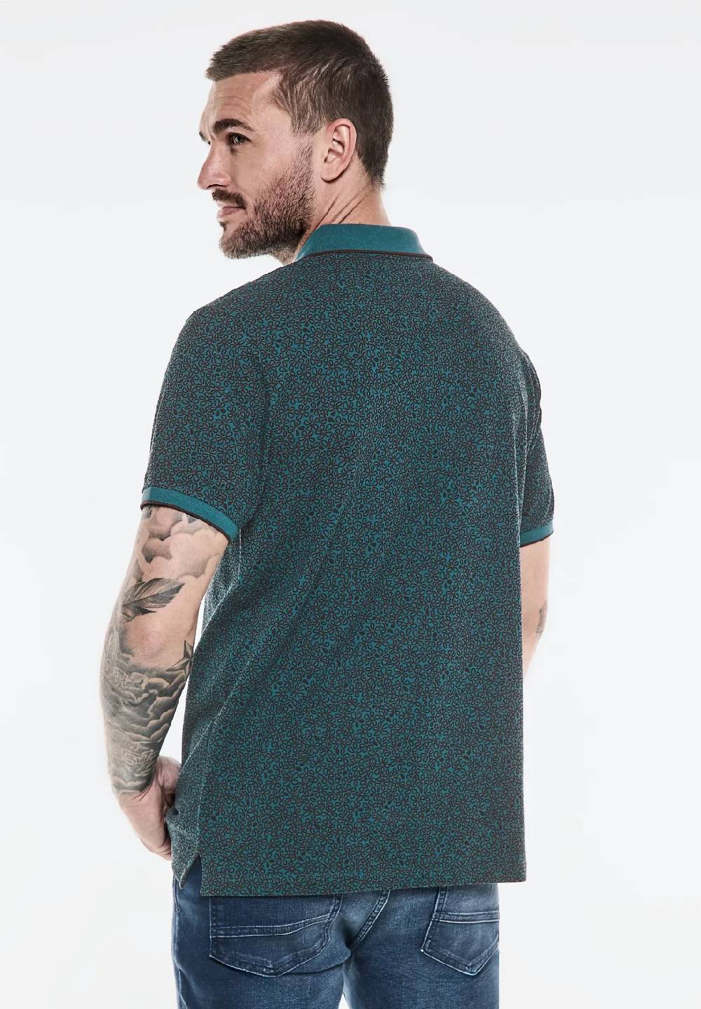 Street One Piquée Poloshirt mit Print Fabrik Onlineshop