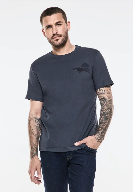 Street One T-Shirt mit Chestprint Begrenztes Angebot