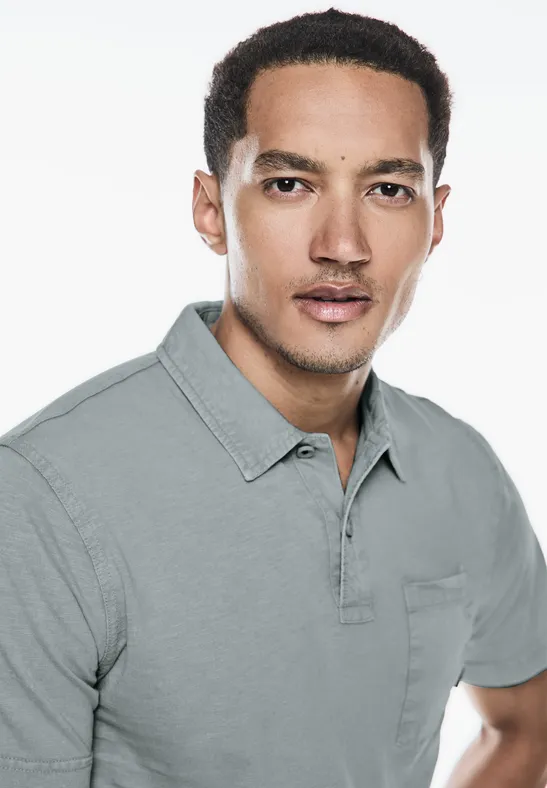 Street One Garmend Dye Slub Poloshirt Neueste Mode