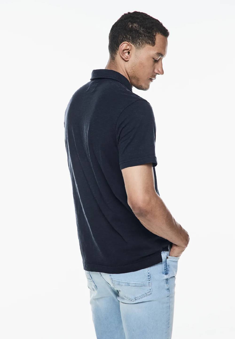 Street One Garmend Dye Slub Poloshirt Online Outlet