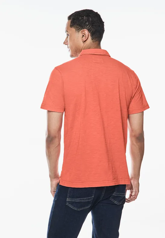 Street One Garmend Dye Slub Poloshirt Zeitlich begrenztes Angebot