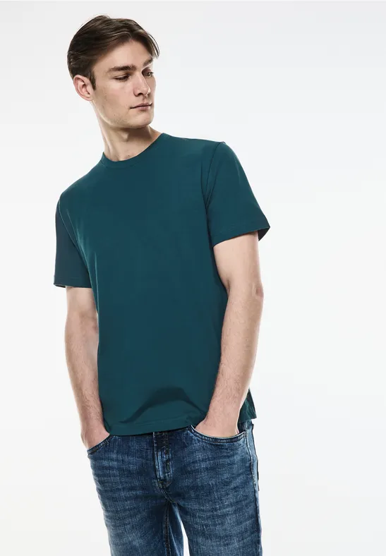 Street One Basic T-Shirt in Unifarbe Exklusive Angebote