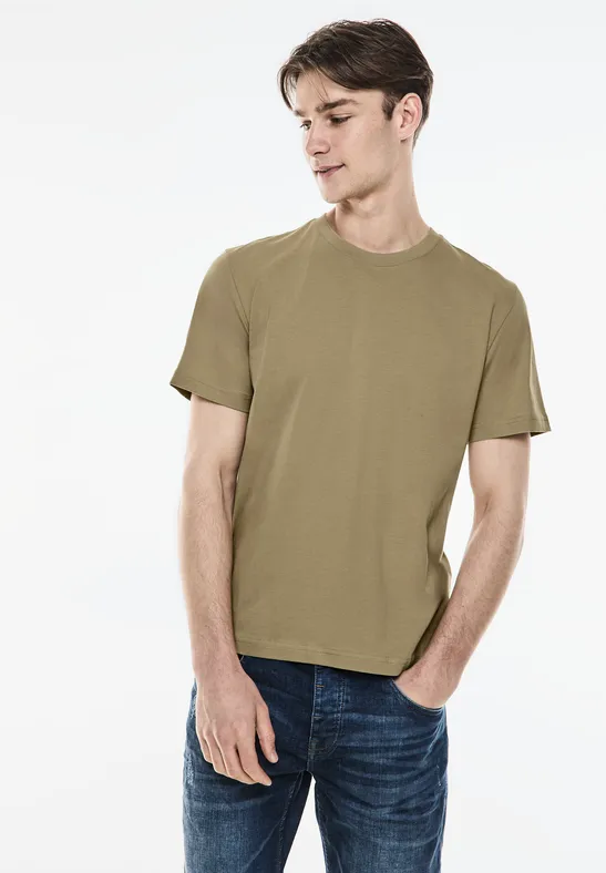 Street One Basic T-Shirt in Unifarbe Neuheiten