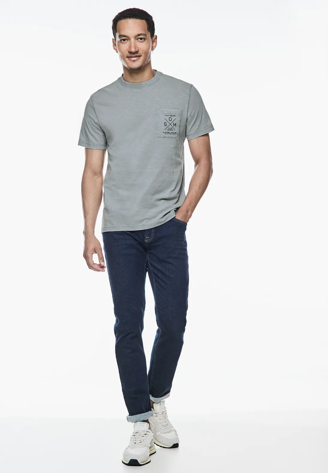 Street One Garmend Dye Slub T-Shirt Räumungsverkauf