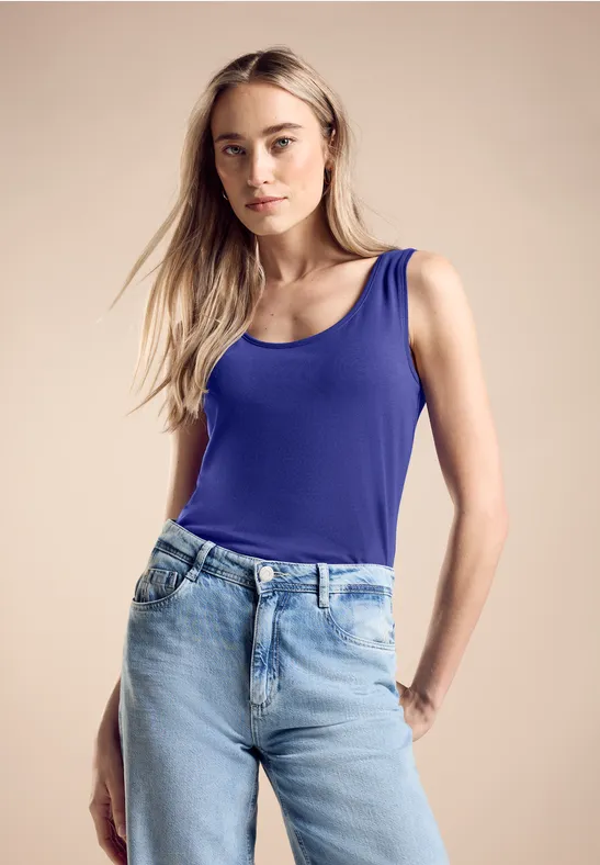 Street One Basic Top in Unifarbe - Style ANNI Rabatte dieses Monats