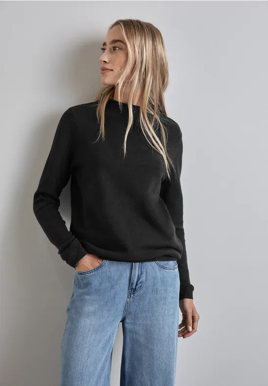 Street One Pullover mit gerolltem Saum Schlussverkauf