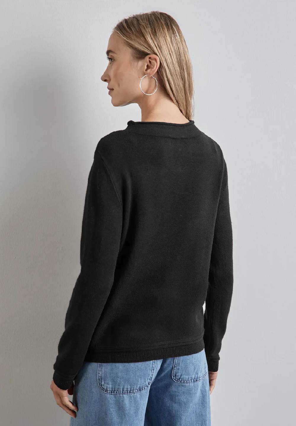 Street One Pullover mit gerolltem Saum Schlussverkauf