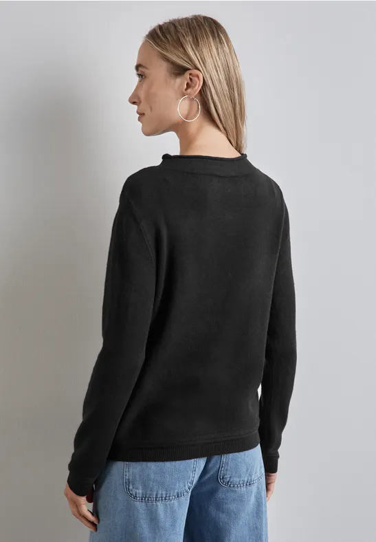 Street One Pullover mit gerolltem Saum Schlussverkauf