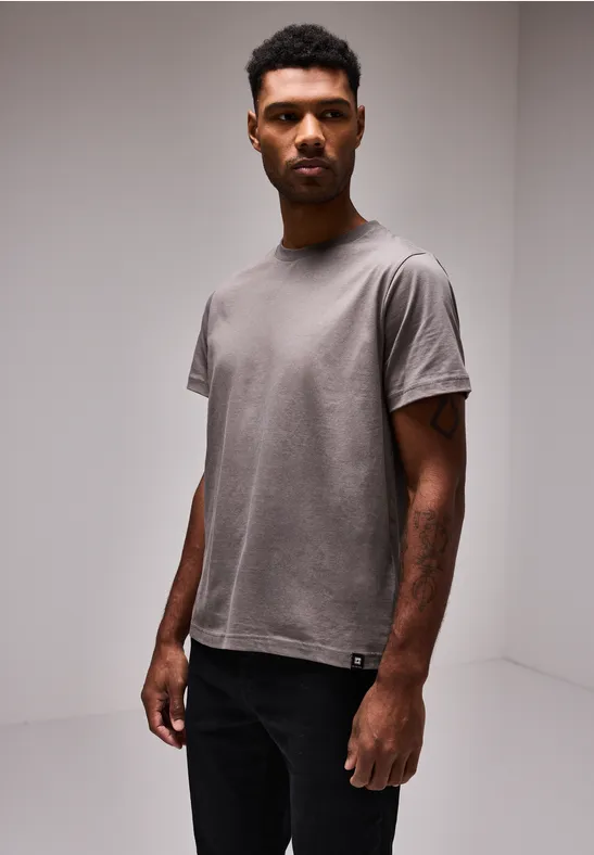 Street One Basic T-Shirt in Unifarbe Zeitlich begrenztes Angebot