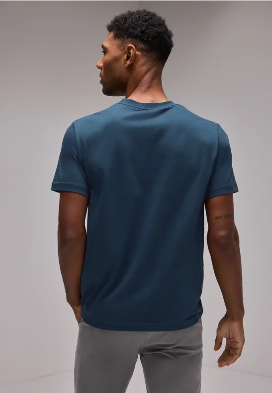 Street One Basic T-Shirt in Unifarbe Kostenlose Rückgabe