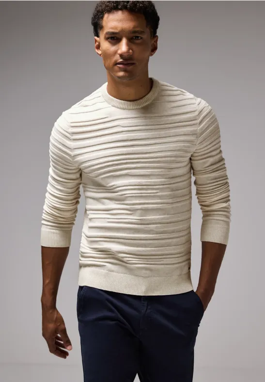 Street One Pullover mit Strukturstreifen Letzter Tag