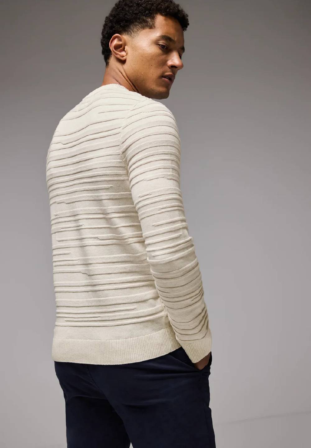 Street One Pullover mit Strukturstreifen Letzter Tag