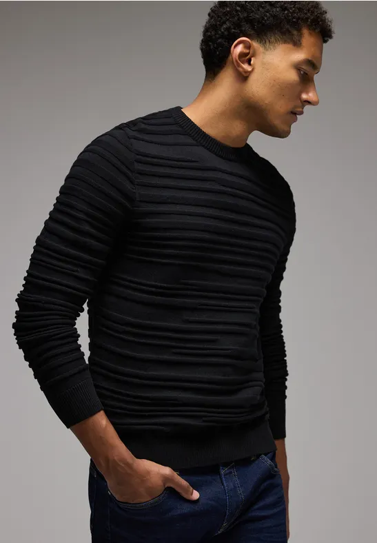 Street One Pullover mit Strukturstreifen Zeitbegrenzte Promotion