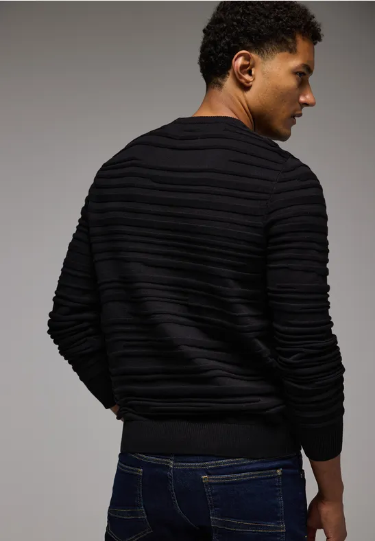 Street One Pullover mit Strukturstreifen Zeitbegrenzte Promotion