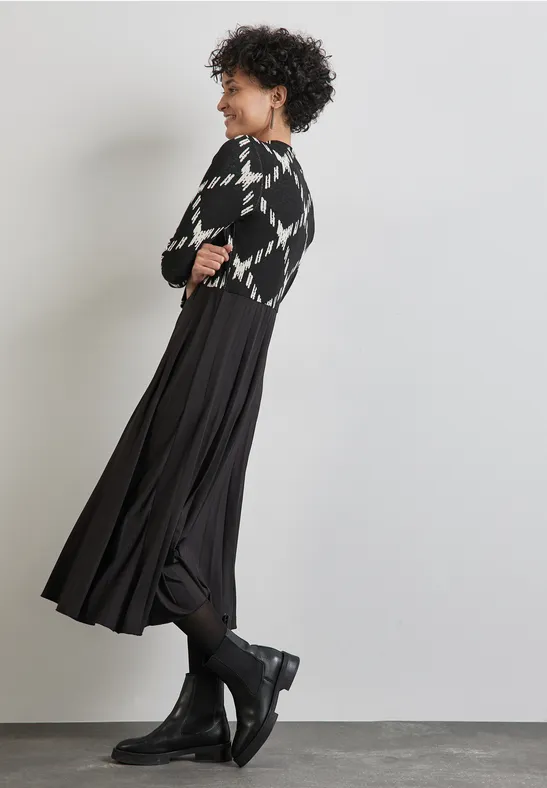 Street One Gemustertes Midi-Kleid Verkauf