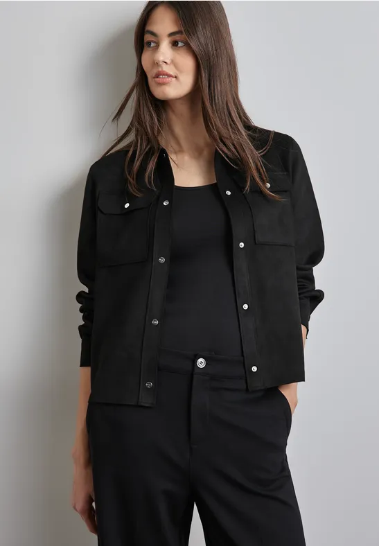 Street One Overshirt im Velours-Look Fabrik Onlineshop