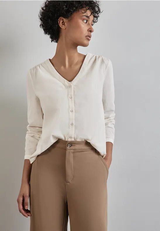 Street One Cord-Bluse mit Knopfleiste Flash Sale