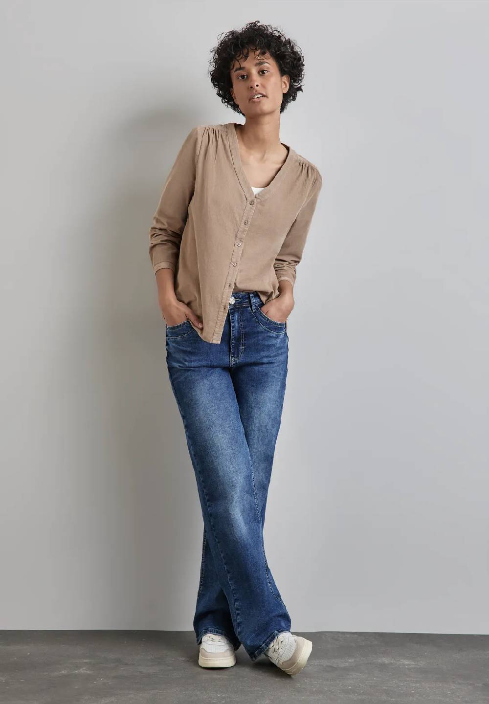 Street One Cord-Bluse mit Knopfleiste Online Shopping