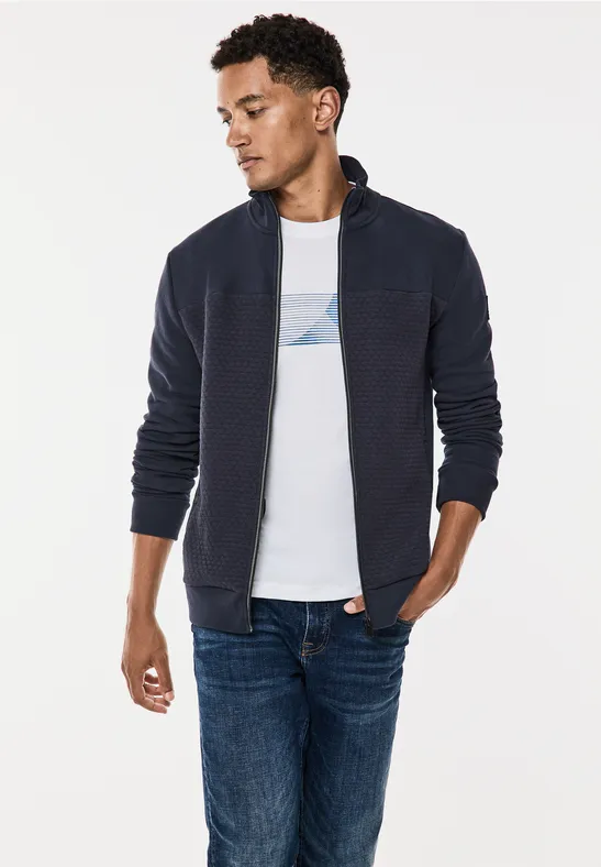 Street One Sweatjacke mit Materialmix Räumungsverkauf