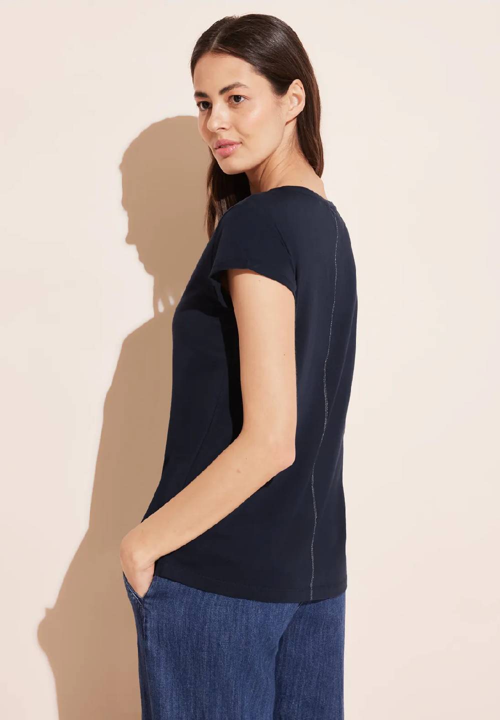 Street One T-Shirt mit Wording Clearance-Verkauf