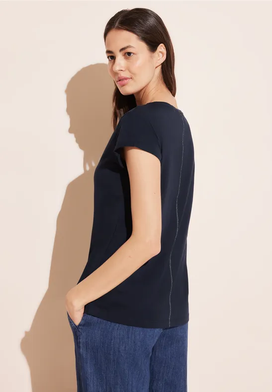 Street One T-Shirt mit Wording Clearance-Verkauf