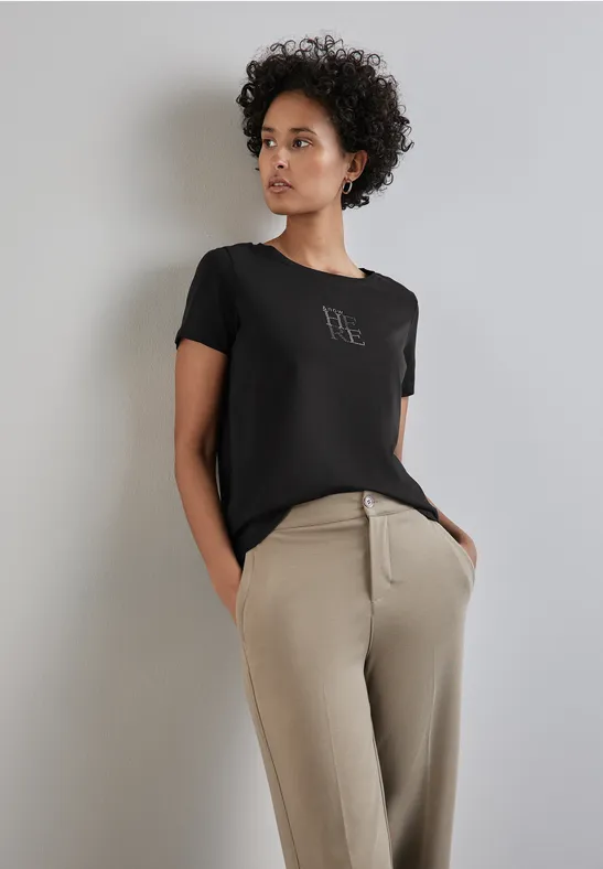 Street One T-Shirt mit Wording Im Verkauf