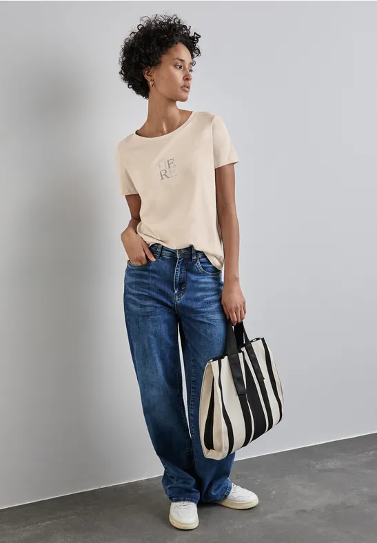 Street One T-Shirt mit Wording 50% Rabatt für begrenzte Zeit