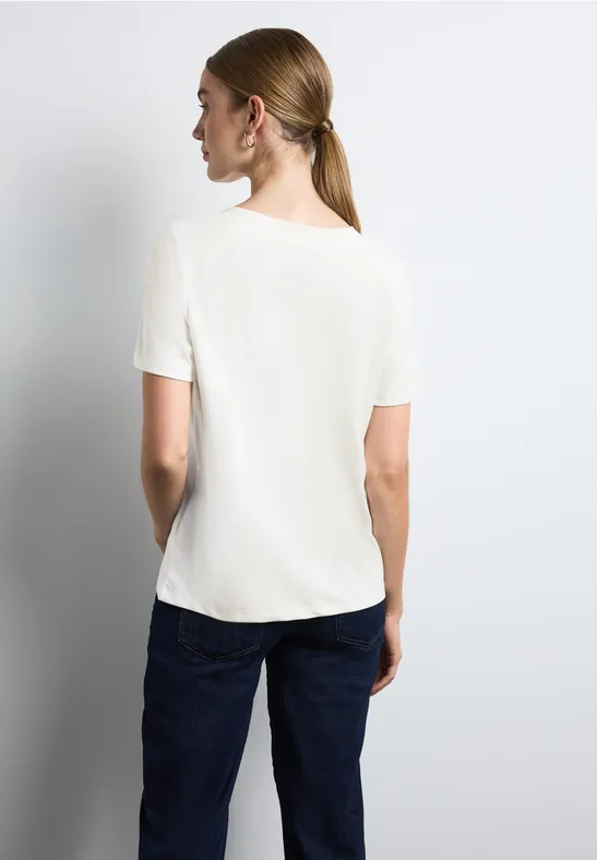 Street One T-Shirt mit V-Ausschnitt Kostenloser Versand