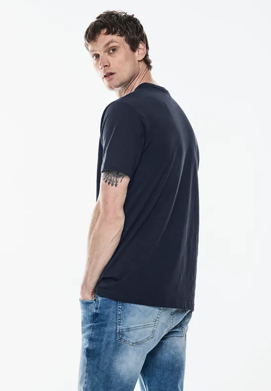 Street One Slub T-Shirt mit Print Blitzangebot