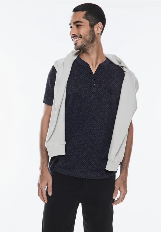 Street One Gemustertes Henley T-Shirt Wochenangebot