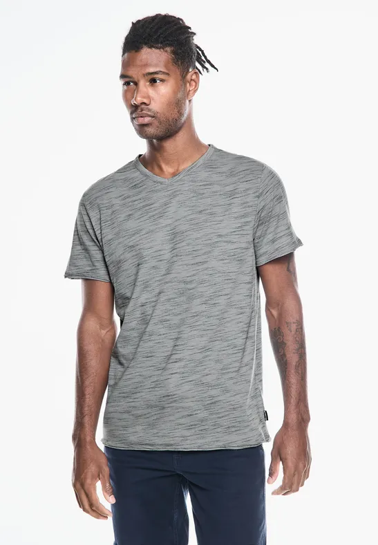 Street One Space Dye V-Neck T-Shirt Nur für heute