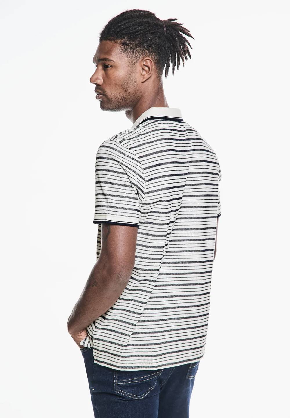 Street One Streifen Struktur Poloshirt Sonderangebot der Fabrik