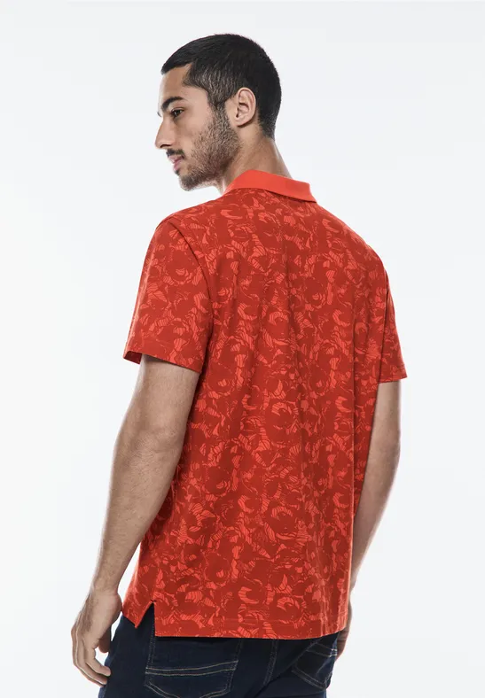 Street One Piquée Print Poloshirt Nur noch ein Tag übrig