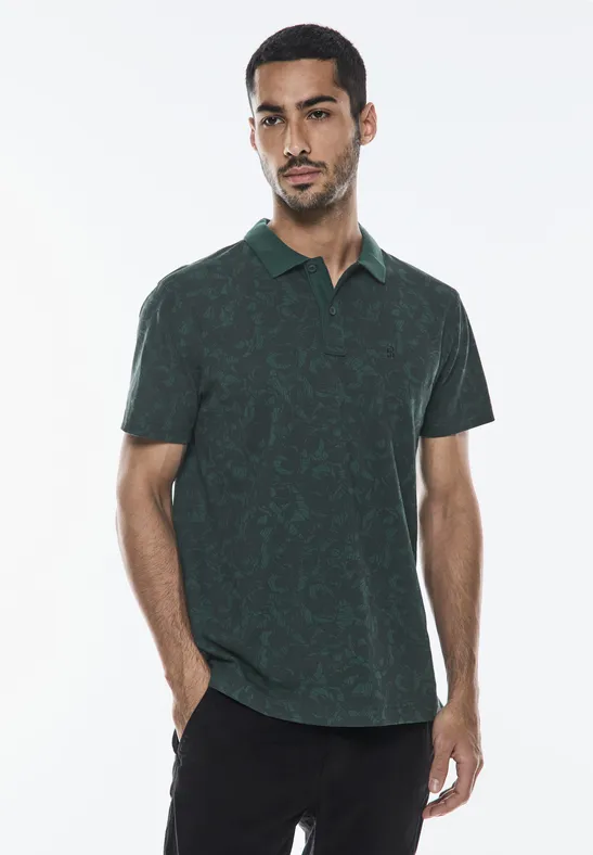 Street One Piquée Print Poloshirt Clearance-Verkauf