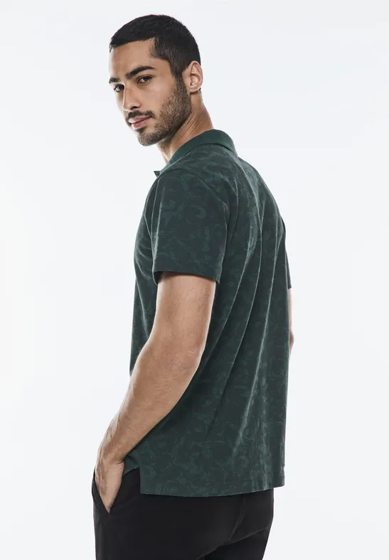Street One Piquée Print Poloshirt Clearance-Verkauf