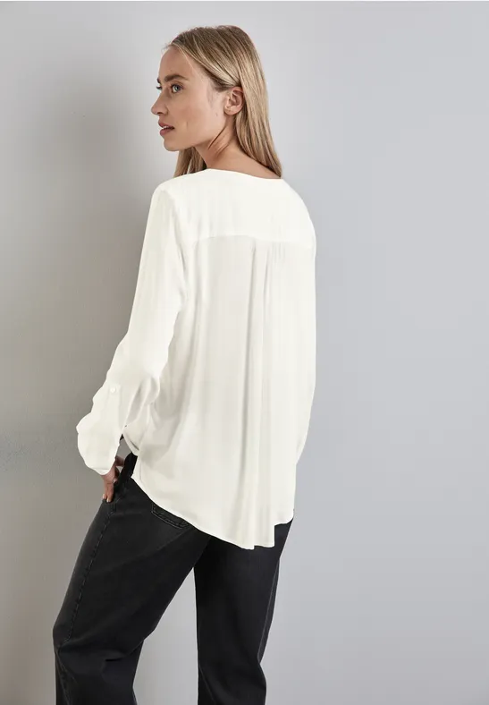 Street One Basic Bluse in Unifarbe Kostenloser Versand